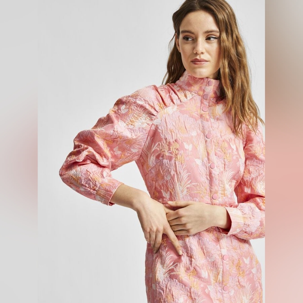 Scandinavian Jacquard Floral Dress (Purchased in Denmark 🇩🇰)